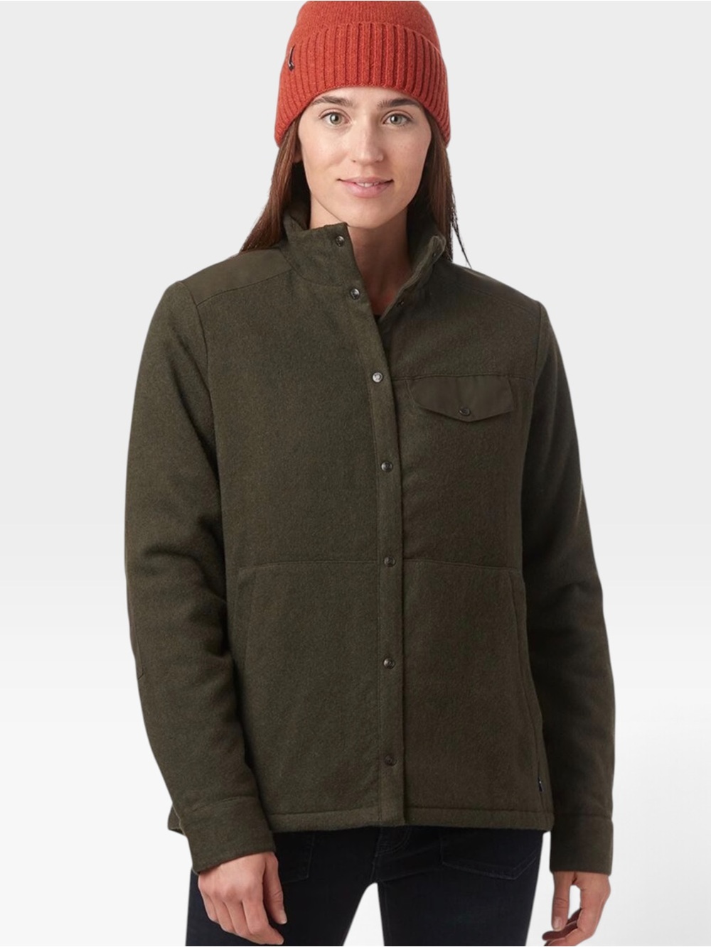 Fjallraven Canada Wool Padded Jacket Shacket Olive Green Gorpcore Size Small